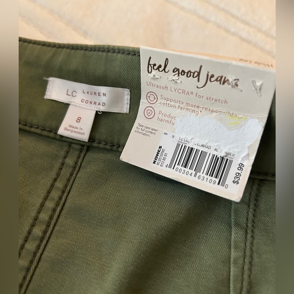 LC Lauren Conrad Olive Wide Leg Pants - Picture 2 of 12